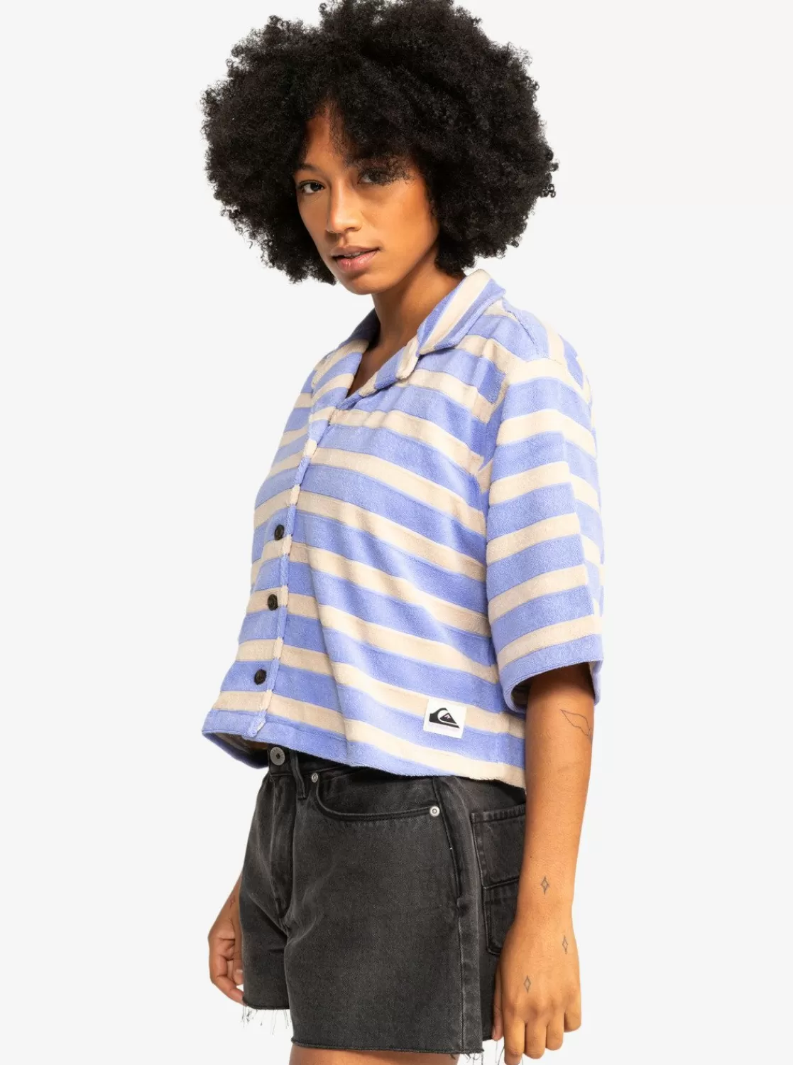 Quiksilver Uni - Chemise Crop Top Pour Femme