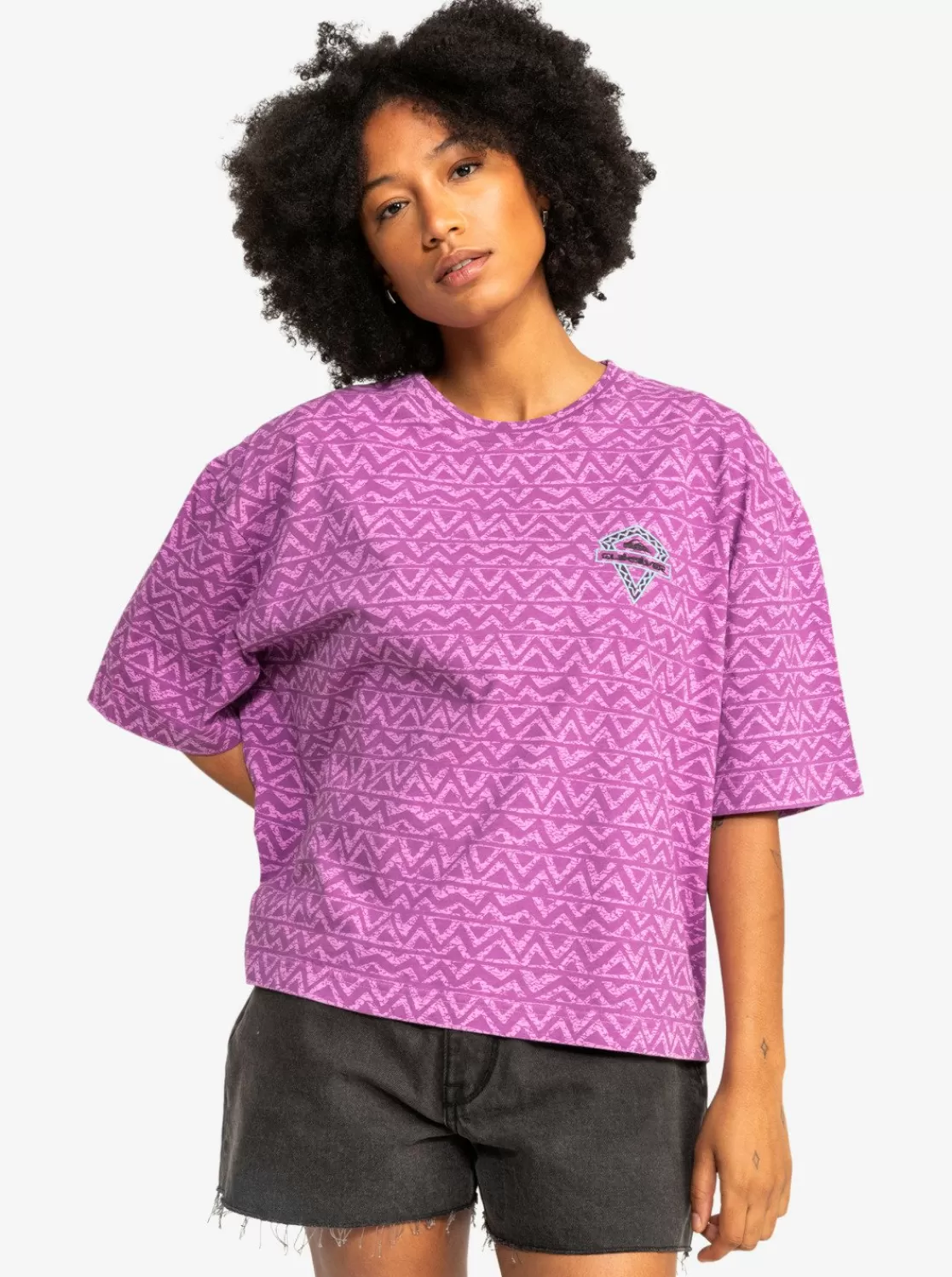 Quiksilver Uni - T-Shirt Boyfriend Court Pour Femme