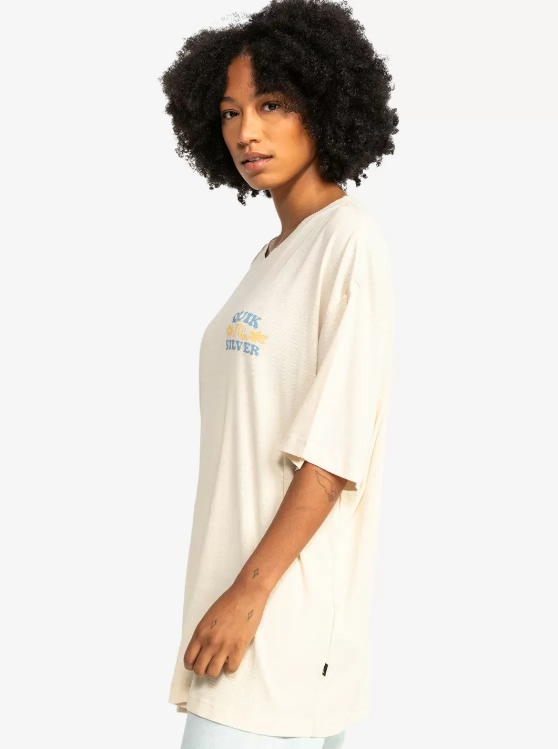 Quiksilver Uni - T-Shirt Boyfriend Pour Femme